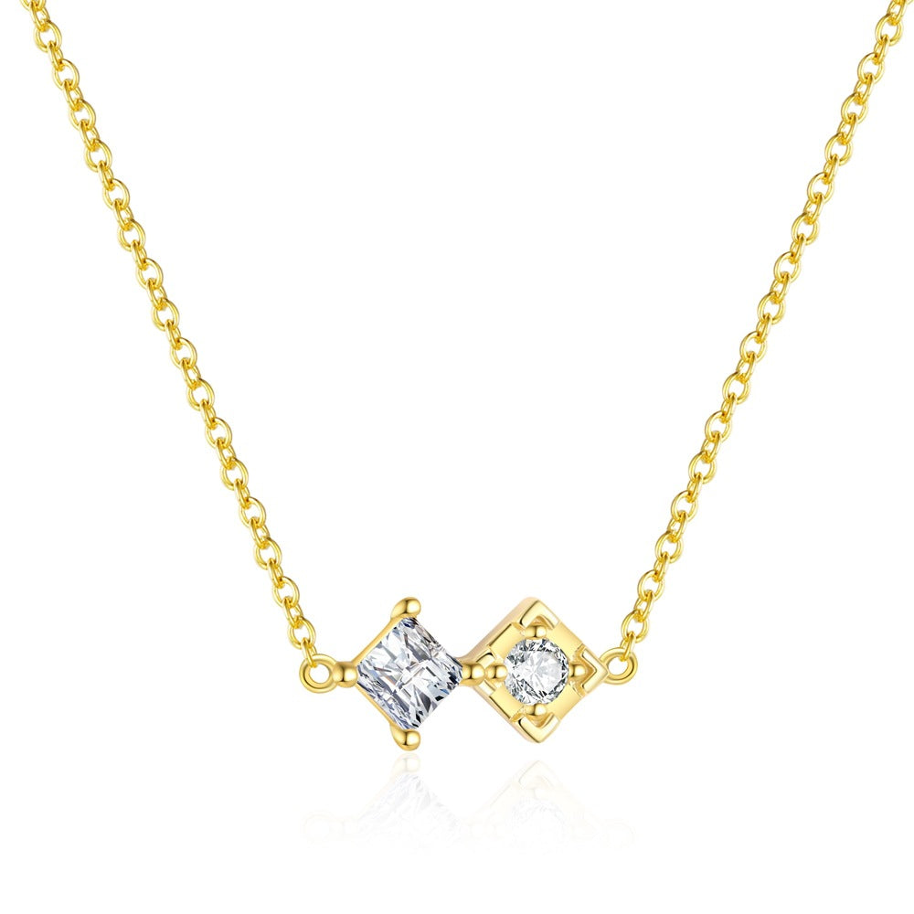 S925 Sterling Silver Zircon Necklace and Bracelet Set