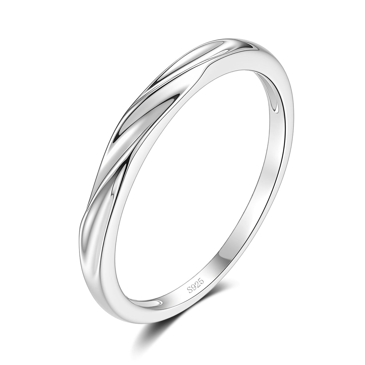 S925 Sterling Silver Möbius Strip Couple's Rings