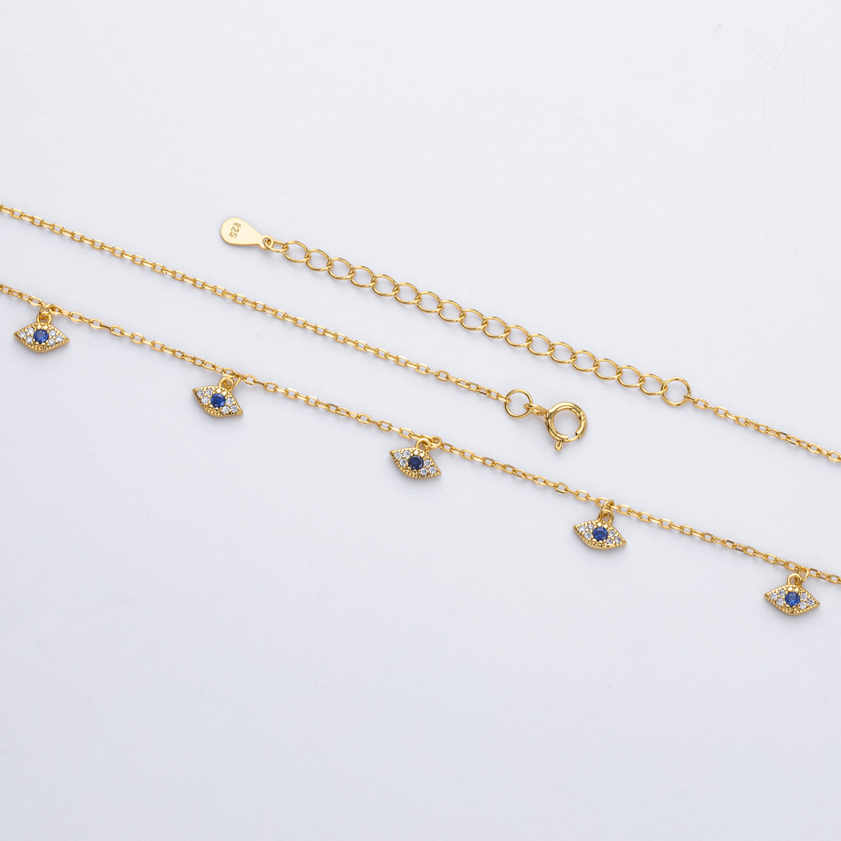 S925 Sterling Silver Fashion Evil Eye Necklace