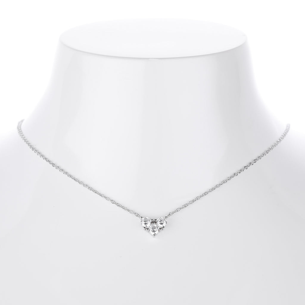 S925 Sterling Silver Niche Design Zirconia Necklace
