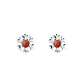 S925 Sterling Silver Christmas Snowflake Stud Earrings