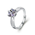 S925 Sterling Silver Moissanite Couple Ring
