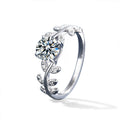 S925 Sterling Silver “Laurel Goddess” Moissanite Ring