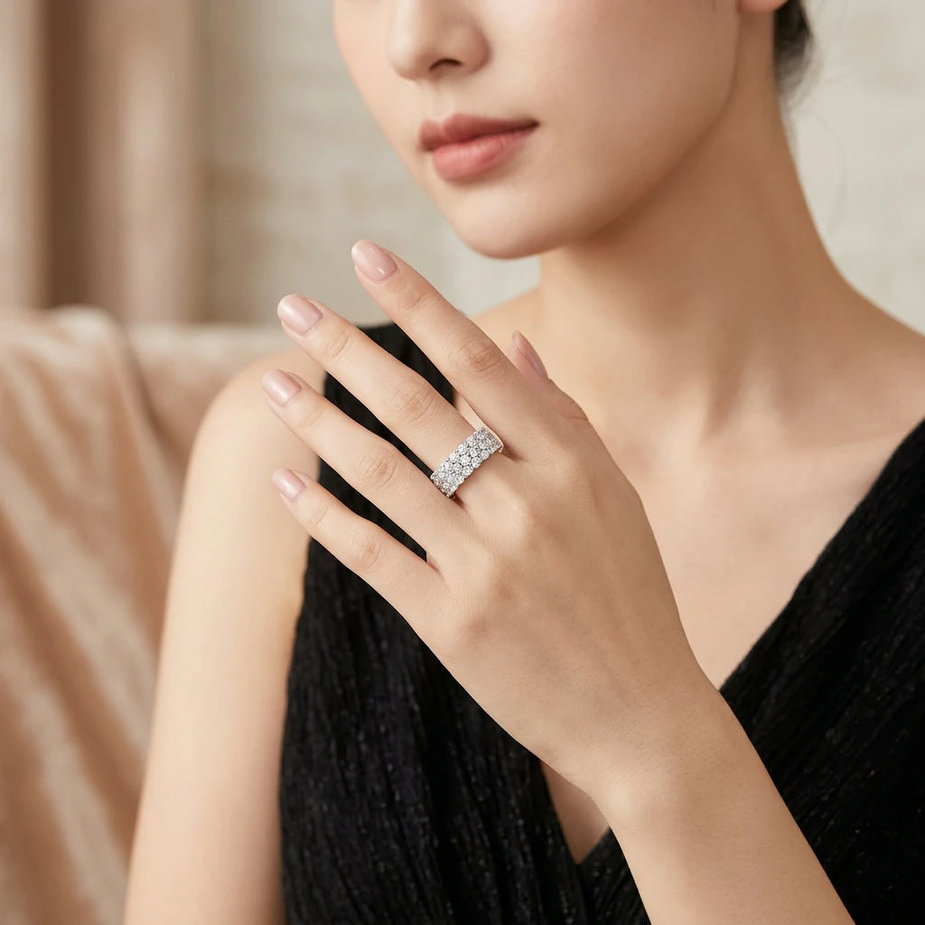 S925 Silver Moissanite Ring