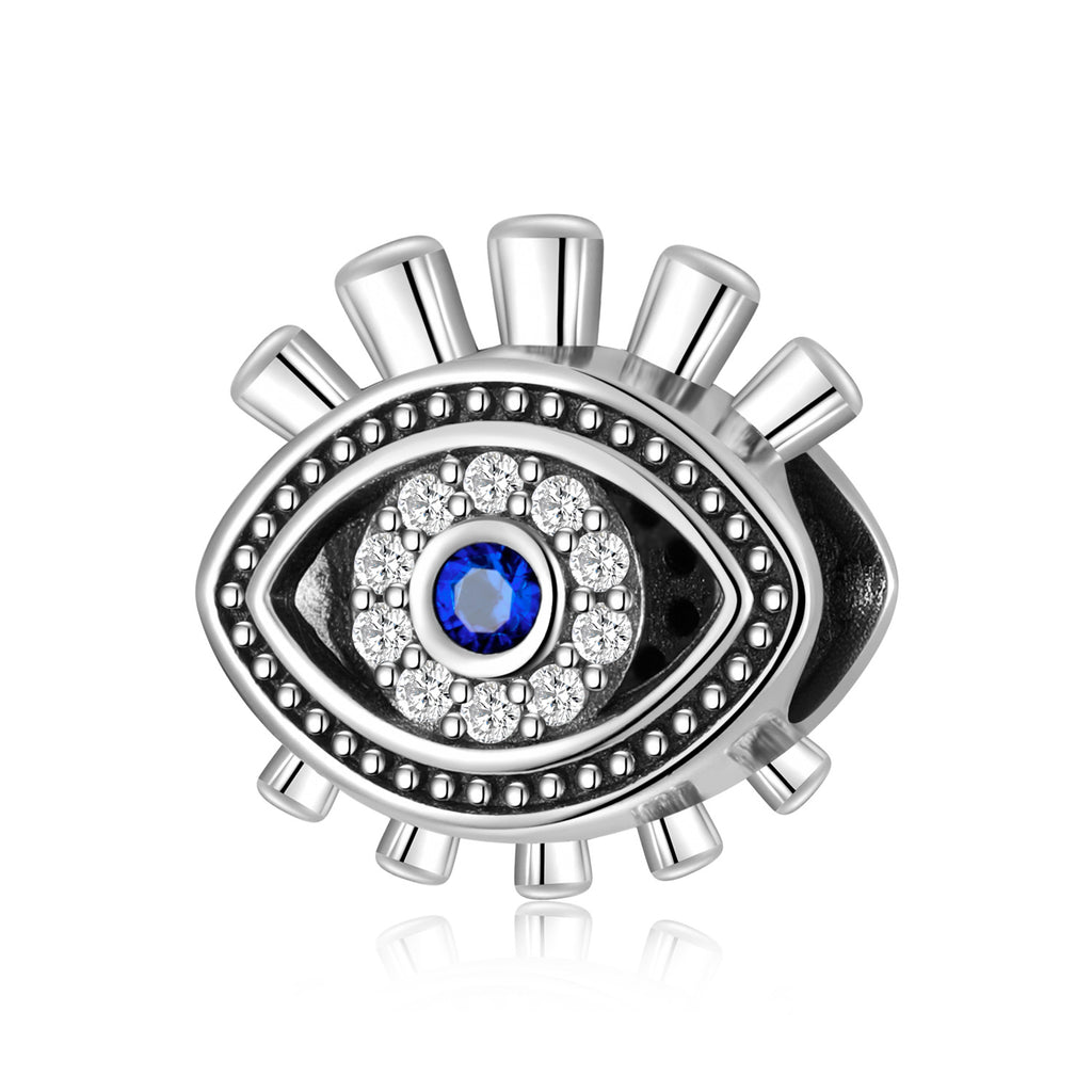 S925 Sterling Silver Devil's Eye Beaded Pendant