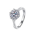 925 Sterling Silver Moissanite Snowflake Ring