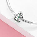 S925 Sterling Silver Christmas Tree Beaded Green Zircon Pendant