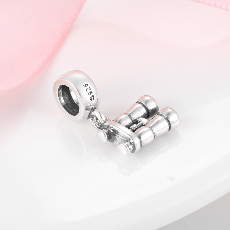 S925 Sterling Silver Telescope Pendant