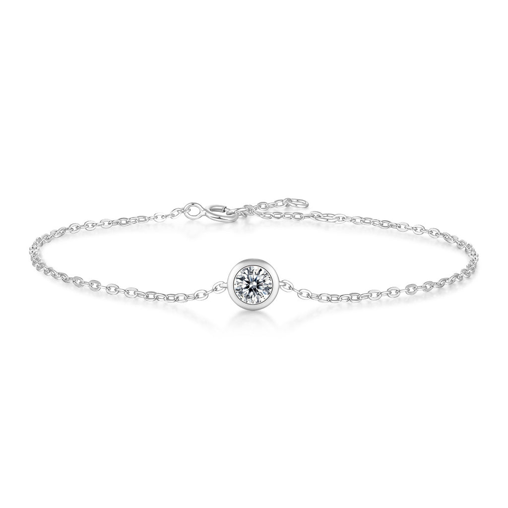 S925 Sterling Silver Moissanite "Sensing Bubbles" Bracelet