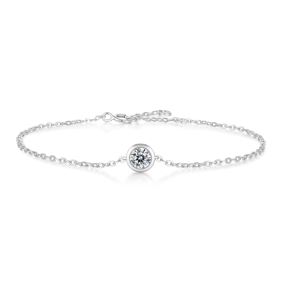 S925 Sterling Silver Moissanite "Sensing Bubbles" Bracelet