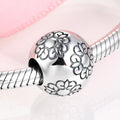 S925 Sterling Silver Flower Ball Beads Pendant