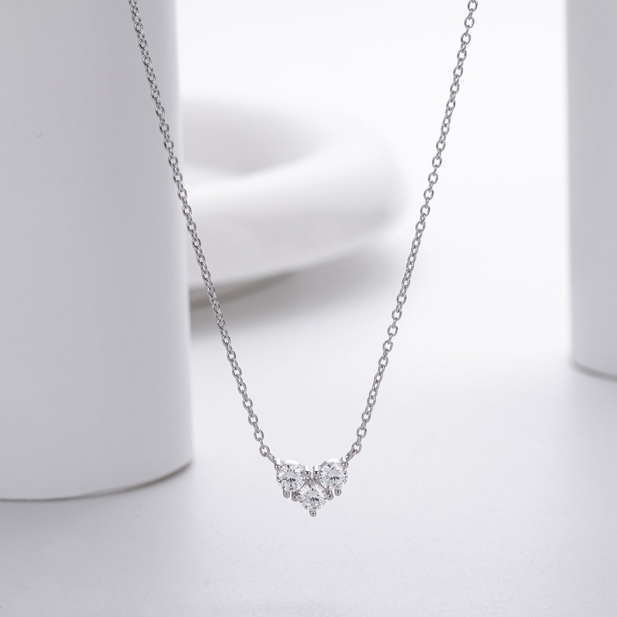 S925 Sterling Silver Niche Design Zirconia Necklace