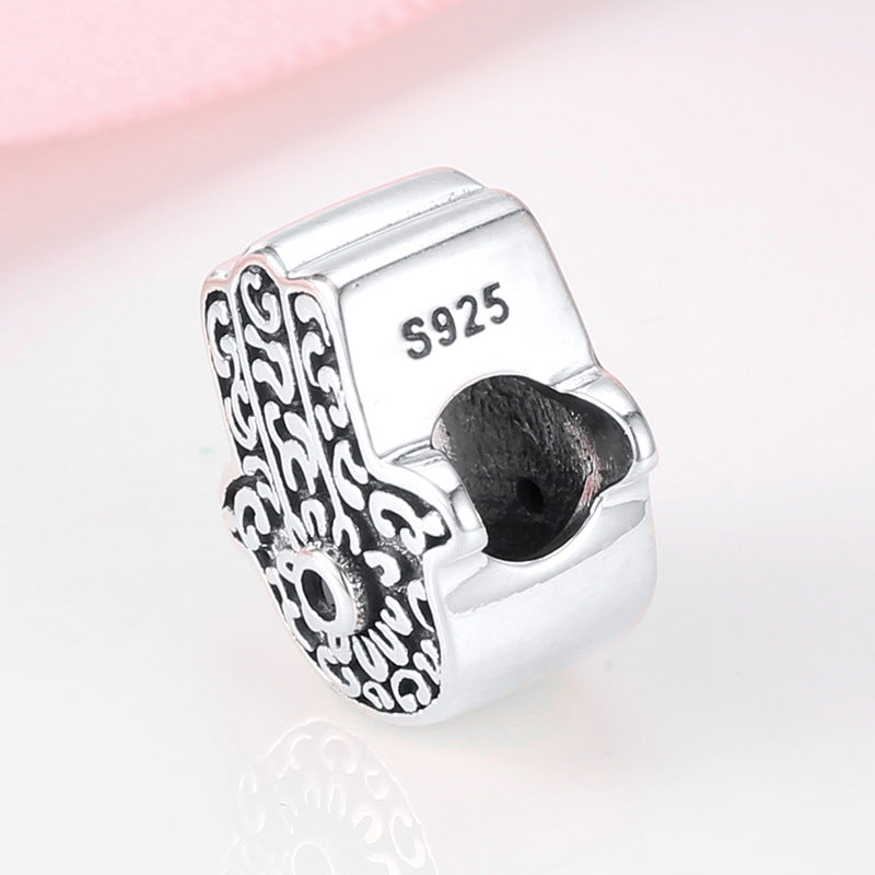 S925 Sterling Silver Fatima Vintage Prime Silver Bracelet Beads Pendant