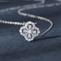 S925 Sterling Silver Clover Moissanite Necklace