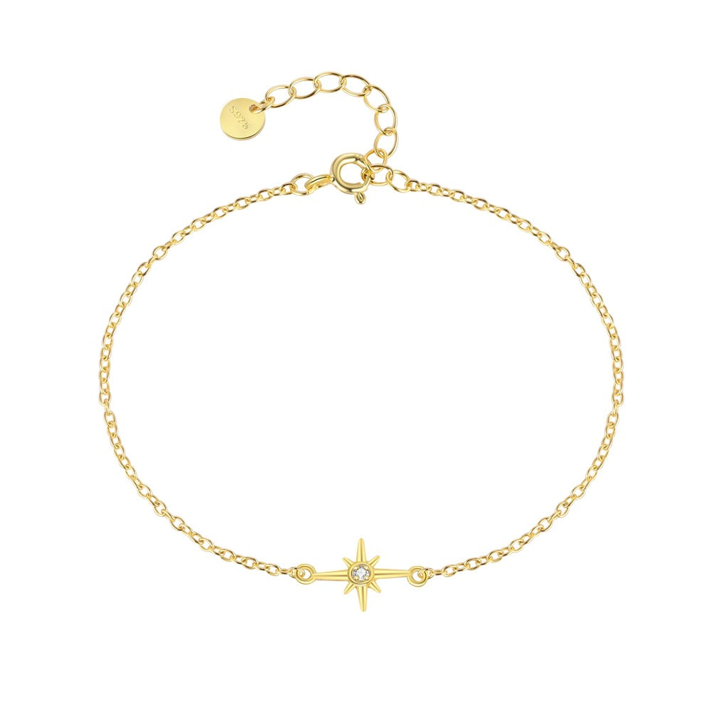 S925 Sterling Silver Bracelet Set with Zirconia