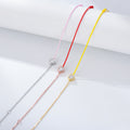 S925 Sterling Silver Heart-Shaped Zircon Stitching Colored Rope Bracelet