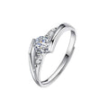 S925 Sterling Silver Moissanite Couple Rings