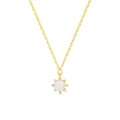S925 Sterling Silver Opal and Zircon Necklace