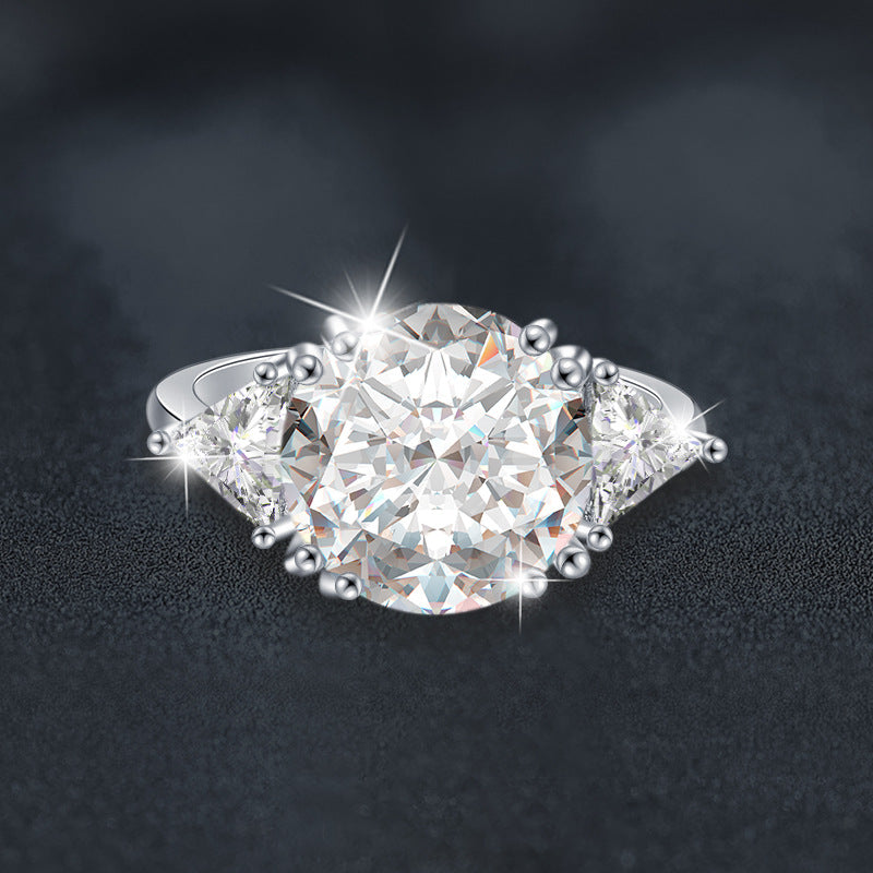 S925 Sterling Silver "Three Lifetimes Love" Moissanite Ring