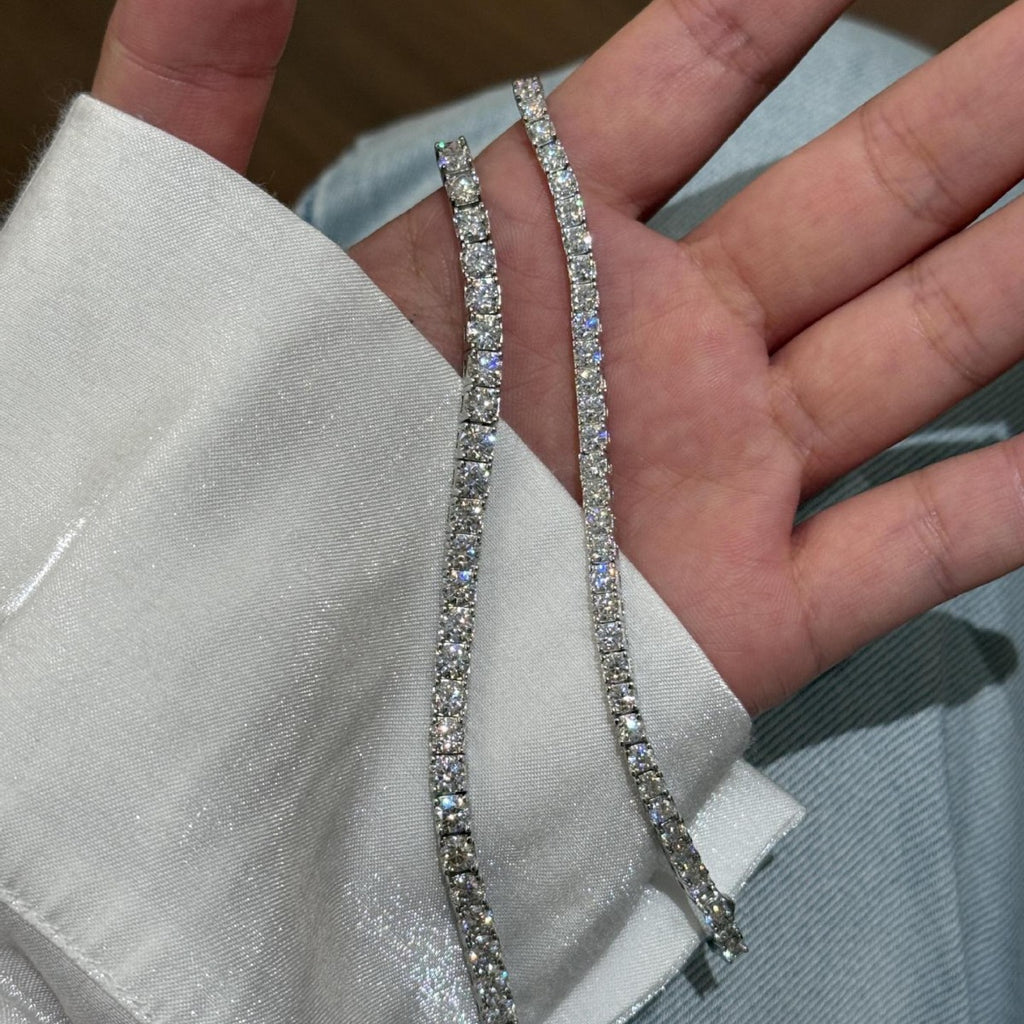 S925 Sterling Silver Moissanite Tennis Bracelet
