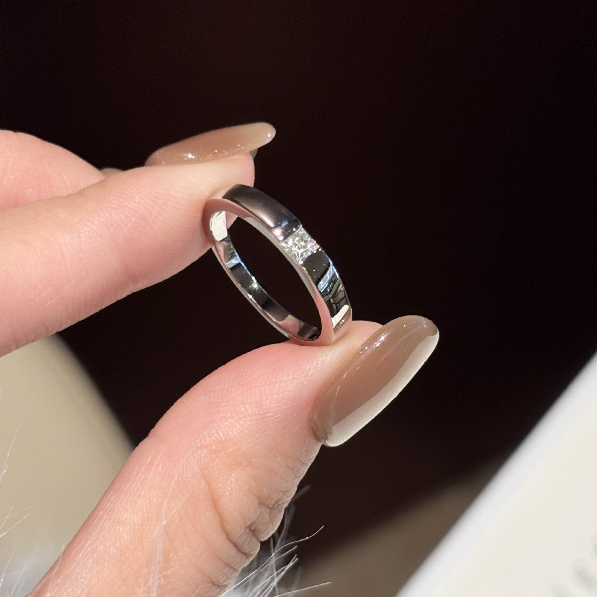 S925 Sterling Silver Moissanite Ring