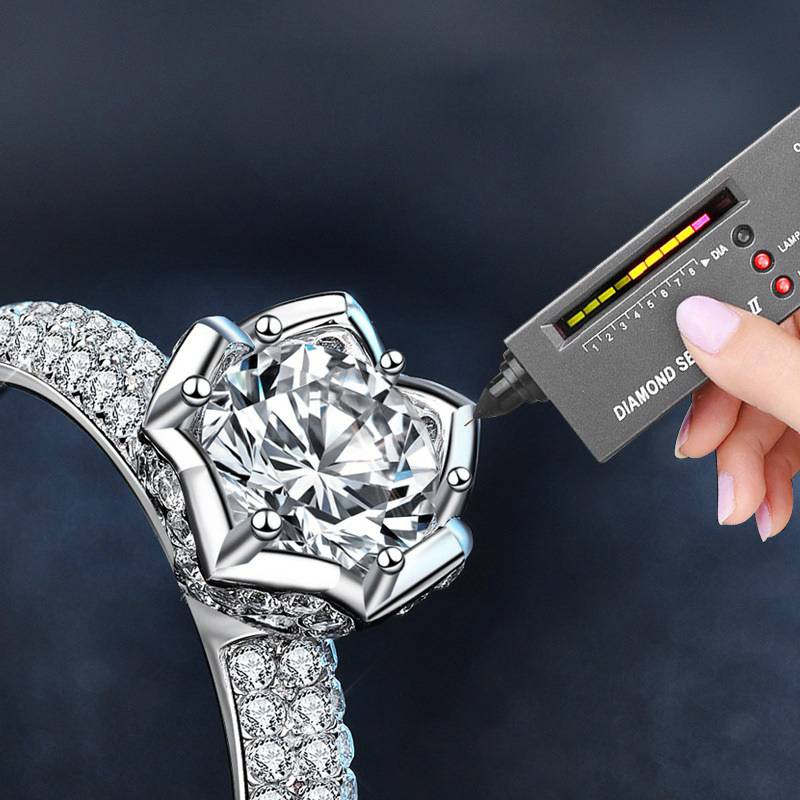 S925 Sterling Silver Lotus Moissanite Ring