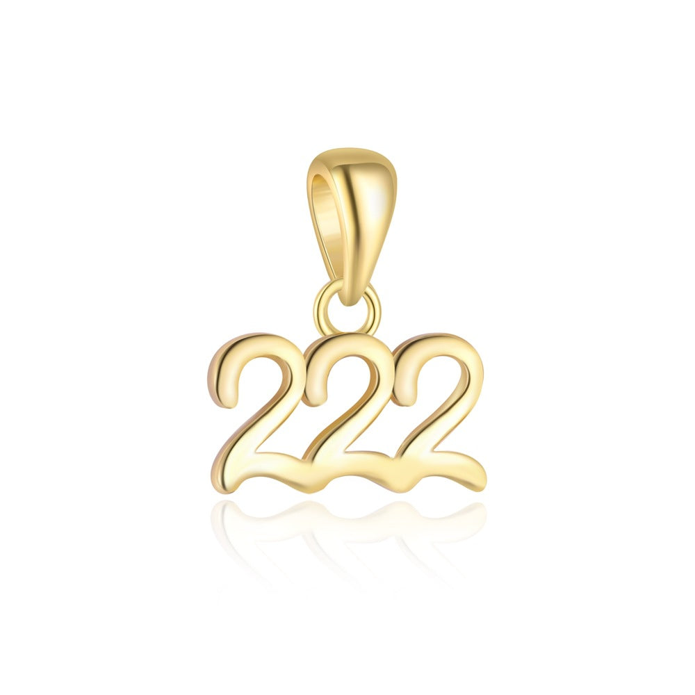 S925 Sterling Silver Number Pendant