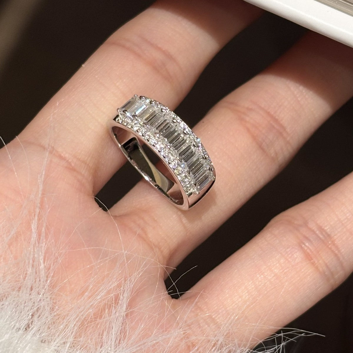 S925 Sterling Silver Moissanite Ring