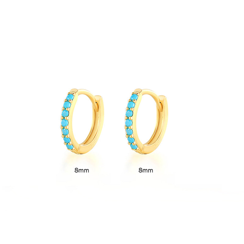 925 Sterling Silver & Zircon Hoop Earrings (men and women)