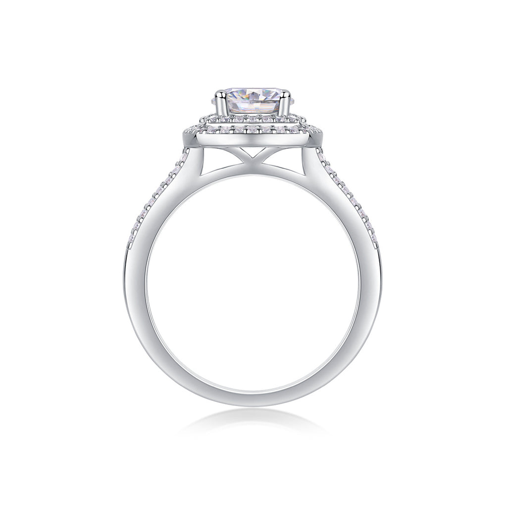 S925 Silver Sweet-Style Moissanite Ring