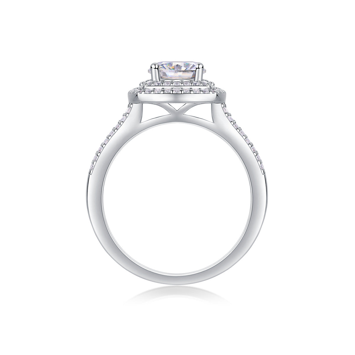 S925 Silver Sweet-Style Moissanite Ring