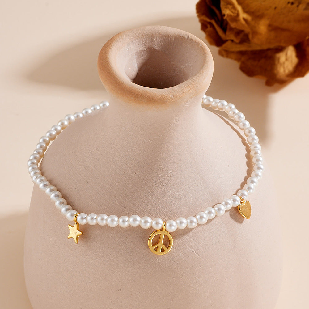 S925 Sterling Silver Gold Plated Pearl Bracelet