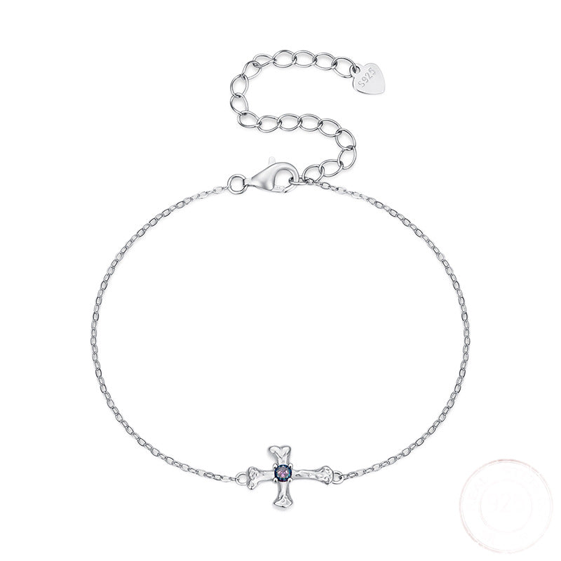 S925 Silver Halloween Cross Bracelet