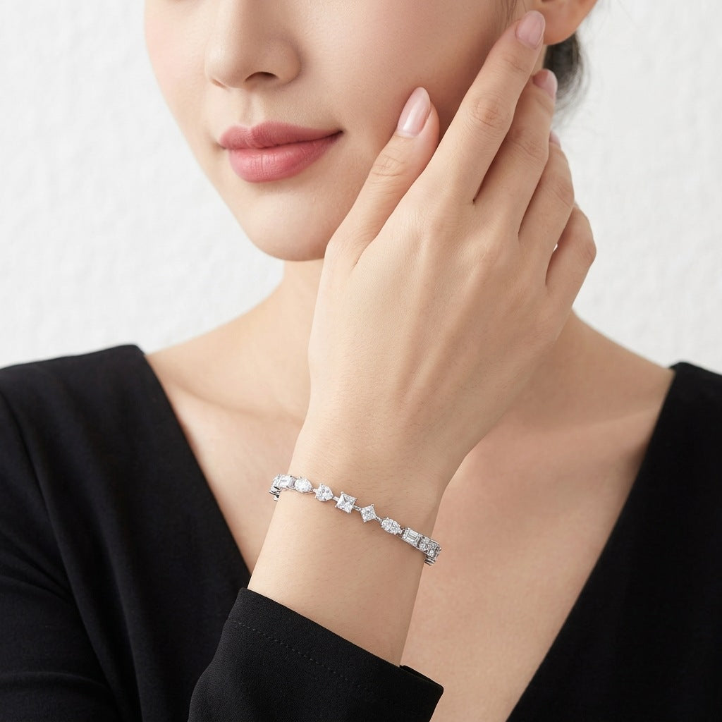 S925 Sterling Silver Moissanite Bracelet