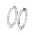 S925 Sterling Silver Super-Sparkly Large Hoop Earrings with Moissanite