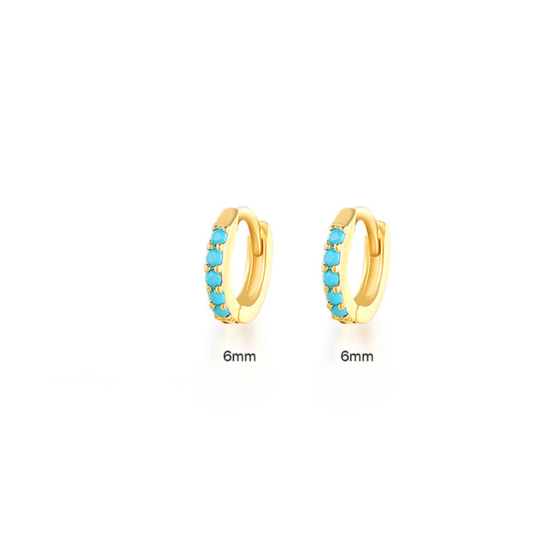 925 Sterling Silver & Zircon Hoop Earrings (men and women)
