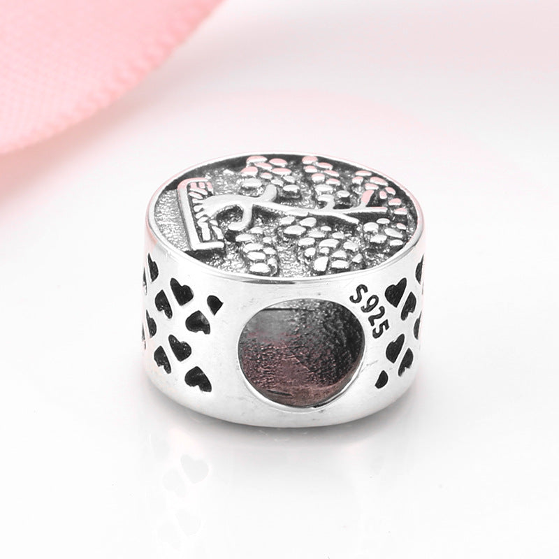 S925 Sterling Silver Potted Plant Bead Pendant