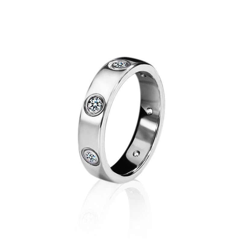 S925 Sterling Silver Minimalist Moissanite Ring