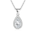 S925 Sterling Silver Moissanite Teardrop Necklace