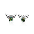 Personality creative Burt's Bee 925 sterling silver Mosan diamond earrings