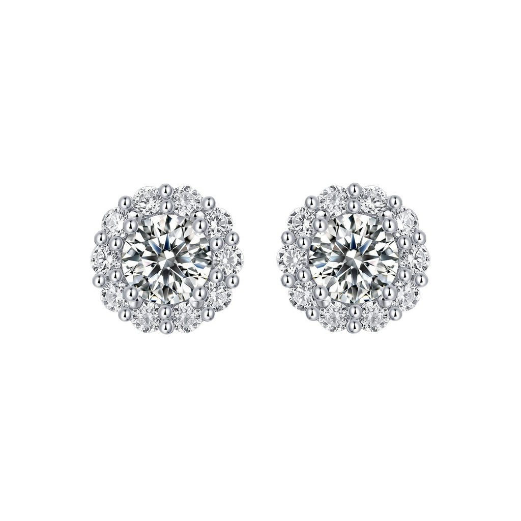 S925 Silver Moissanite Star Stud Earrings