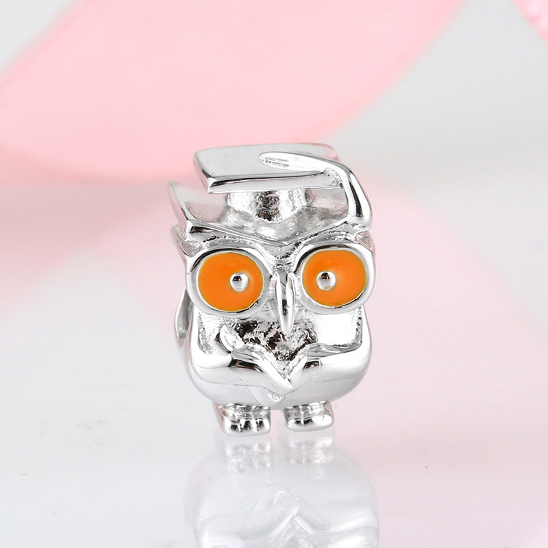 S925 Sterling Silver Big Eye Owl Pendant