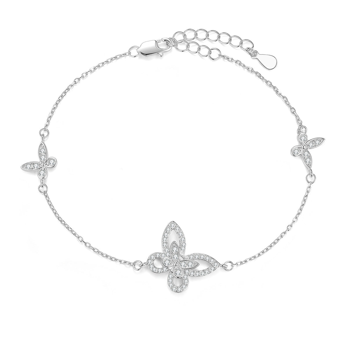 S925 Sterling Silver Phantom Butterfly Bracelet