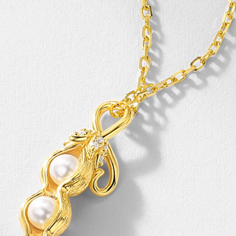 S925 Sterling Silver Pearl Pod Pendant Necklace