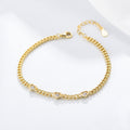 S925 Sterling Silver Heart-Shaped Zircon Bracelet