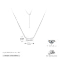 Rectangular colored zircon s925 sterling silver December birthstone collar necklace