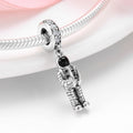 S925 Sterling Silver Astronaut Zircon Inlaid Pendant