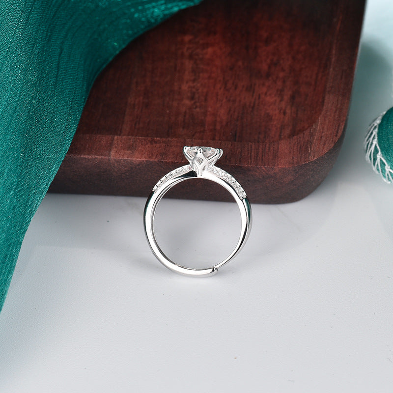 S925 Sterling Silver My Better Half Moissanite Ring