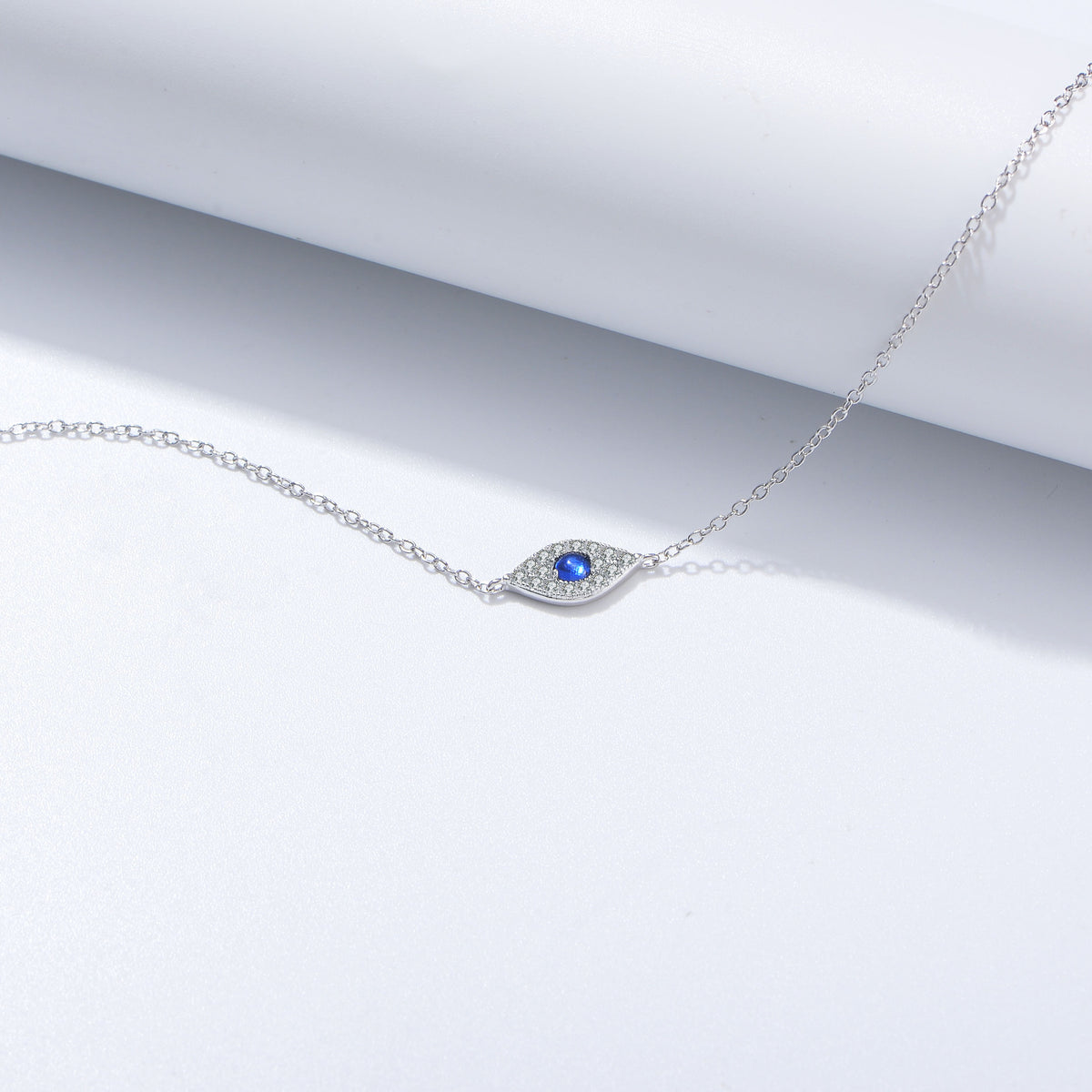 S925 Sterling Silver Devil's Eye Micro Inlaid Zircon Bracelet and Anklet Set