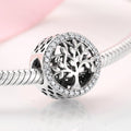 S925 Sterling Silver Tree of Life Pendant with Zircon Trim